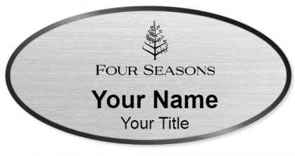 Custom name badges for Four Seasons