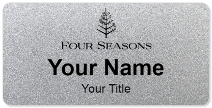 Custom name badges for Four Seasons