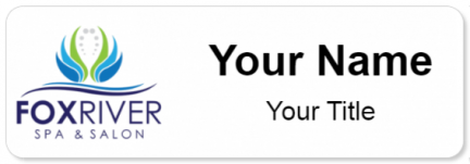 Custom name badges for Fox River Spa and Salon