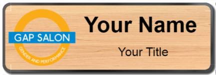 Custom name badges for Gap Salon