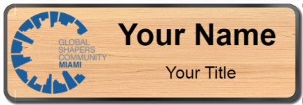 Custom name badges for Global Shapers Community