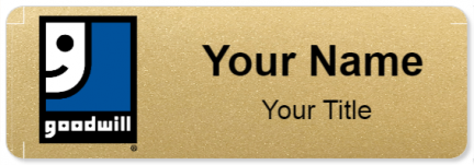 Custom name badges for Goodwill