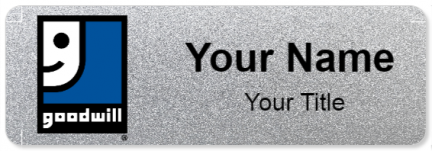 Custom name badges for Goodwill