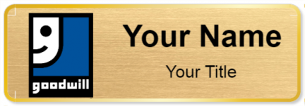 Custom name badges for Goodwill