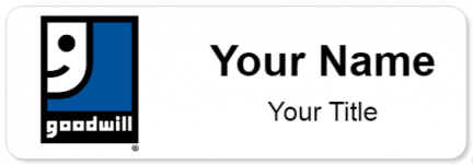 Custom name badges for Goodwill