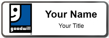 Custom name badges for Goodwill