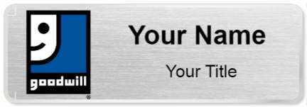 Custom name badges for Goodwill