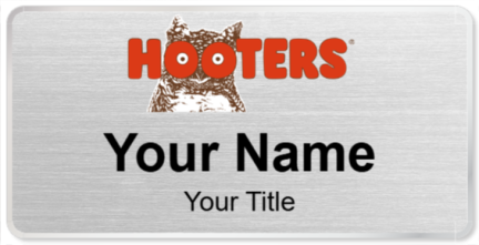 Custom name badges for Hooters