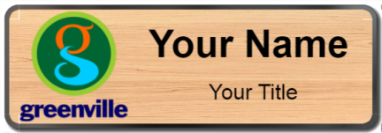 Custom name badges for Greenville
