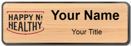 Custom name badges for Happy N Healthy