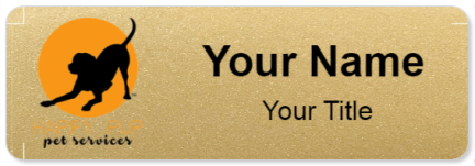 Custom name badges for Happy Pup Pet Services