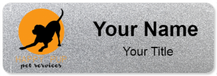 Custom name badges for Happy Pup Pet Services