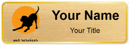 Custom name badges for Happy Pup Pet Services