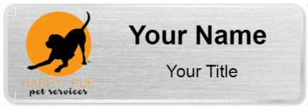 Custom name badges for Happy Pup Pet Services