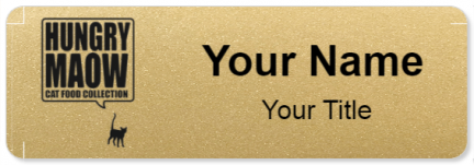 Custom name badges for Hungry Maow Cat Food