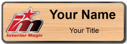 Custom name badges for Interior Magic