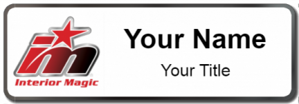 Custom name badges for Interior Magic