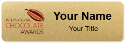 Custom name badges for International Chocolate awards