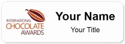 Custom name badges for International Chocolate awards