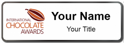 Custom name badges for International Chocolate awards