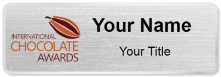 Custom name badges for International Chocolate awards