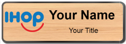 Custom name badges for International House of Pancakes IHOP