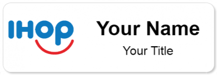 Custom name badges for International House of Pancakes IHOP