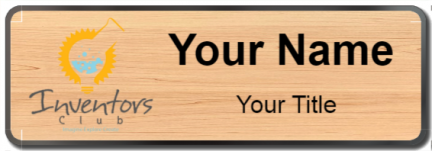 Custom name badges for Inventors Club