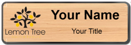Custom name badges for Lemon Tree Nails and Beauty