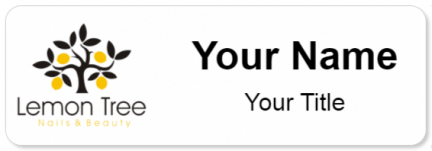 Custom name badges for Lemon Tree Nails and Beauty