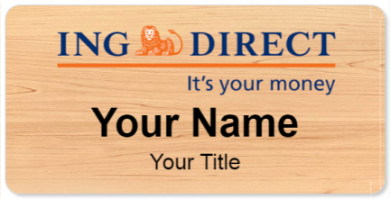 Custom name badges for ING Direct