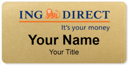 Custom name badges for ING Direct