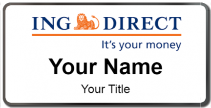 Custom name badges for ING Direct