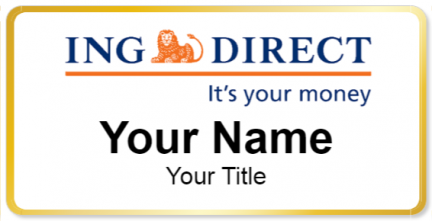 Custom name badges for ING Direct