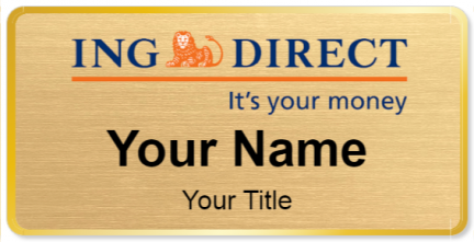 Custom name badges for ING Direct
