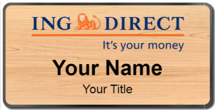 Custom name badges for ING Direct