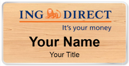 Custom name badges for ING Direct