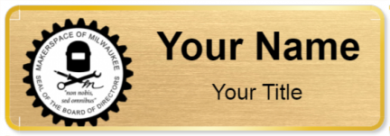 Custom name badges for Makerspace of Milwaukee