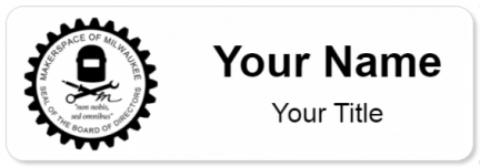 Custom name badges for Makerspace of Milwaukee