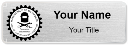 Custom name badges for Makerspace of Milwaukee