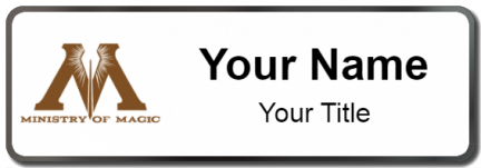 Custom name badges for Ministry of Magic