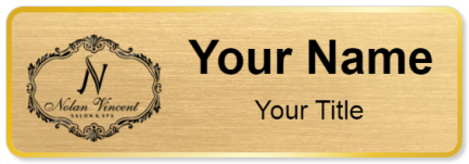 Custom name badges for Nolan Vincent Salon and Spa