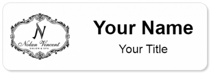 Custom name badges for Nolan Vincent Salon and Spa