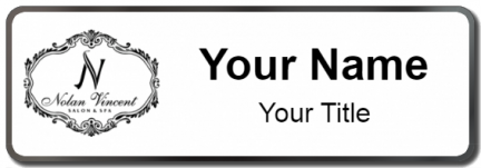 Custom name badges for Nolan Vincent Salon and Spa