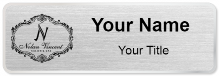 Custom name badges for Nolan Vincent Salon and Spa