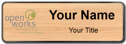 Custom name badges for Open Works