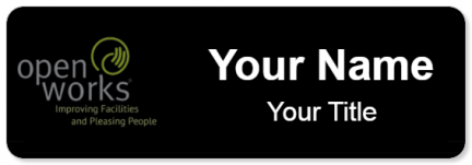 Custom name badges for Open Works