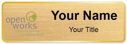 Custom name badges for Open Works