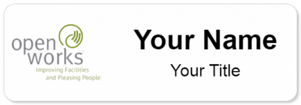 Custom name badges for Open Works