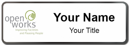 Custom name badges for Open Works